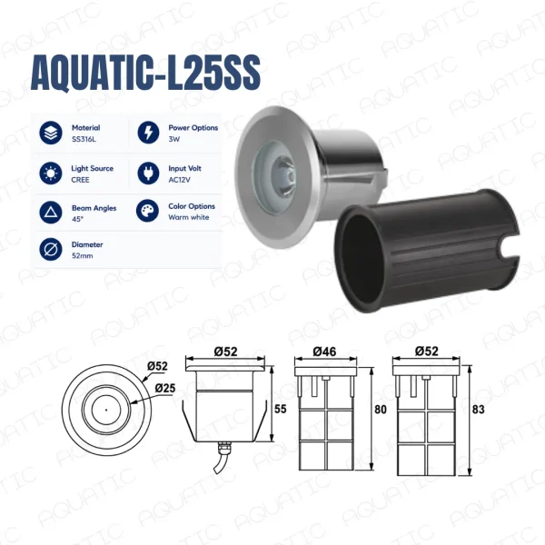 Aquatic Recessed Led Pool Light